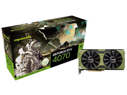 Manli GeForce RTX™ 4070 12GB GDDR6 Nebula Twin